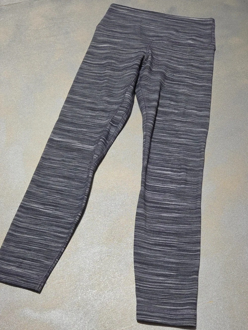 lululemon athletica Gray Heathered Striped Leggings